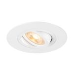 SLV New Tria 75 XL Spot Aluminium Weiß Rund | Ausschnitt 75mm - Geeignet für 1x GU10 