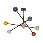 Ledvance Decor Glaskugel Stahl Pendelleuchte Mehrfarbig | Geeignet für 6X E27