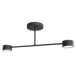 Emibig Deckenleuchte Halo Stahl Schwarz | Geeignet für 2x GX53 - Max 8W