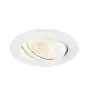 SLV New Tria Universal 68 Spot Aluminium Weiß Rund 8.6W 600lm 60D - 925-930-940 CCT | Ausschnitt 68mm -  Höchste Farbwiedergabe - Dimmbar 