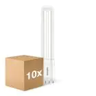 Mehrfachpackung 10x Philips CorePro PL-L LED Glühbirne EM/Mains 8W - 840 Kaltweiß | 4-Pins - Ersatz Für 18W